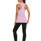 4POSE Women's Racerback Stretch Sleeveless Pink Sport Tank Top