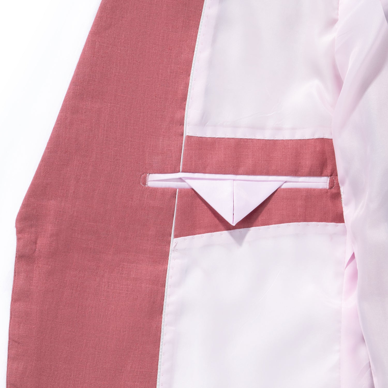 1PA1 Men's 100% Linen Red Jacket Trousers 2-Pieces Suit Set