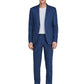 1PA1 Men's Linen Dark Blue Jacket Trousers 2-Pieces Suit Set