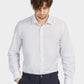 1PA1 Men's Dress Shirt Stand Collar Button Plain One Piece Shirt