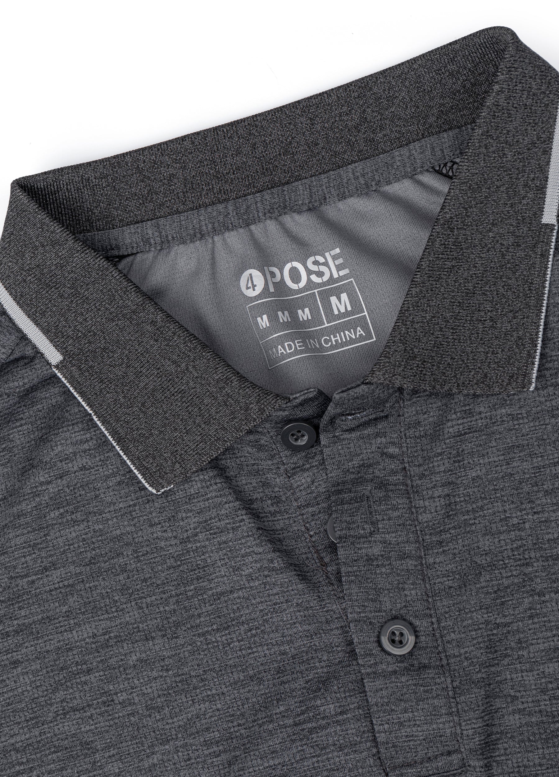 4POSE Men's Summer Quick Dry Stretch Polo Shirt-Dark grey