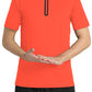 4POSE Men's Summer Zip Half Stretch Training Polo Shirt-Orange
