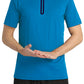 4POSE Men's Summer Zip Half Stretch Training Polo Shirt-Navy blue