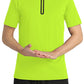 4POSE Men's Summer Zip Half Stretch Training Polo Shirt-Green