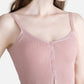 MECALA Women's Button Down Rib knit Cami Top (Clearance)