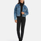 MECALA Women's Fall Drop Shoulder Denim Jacket with Pockets