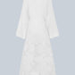 MECALA Women's Fall Trumpet Sleeve Open Front Lace Hem Cover Up-White back view