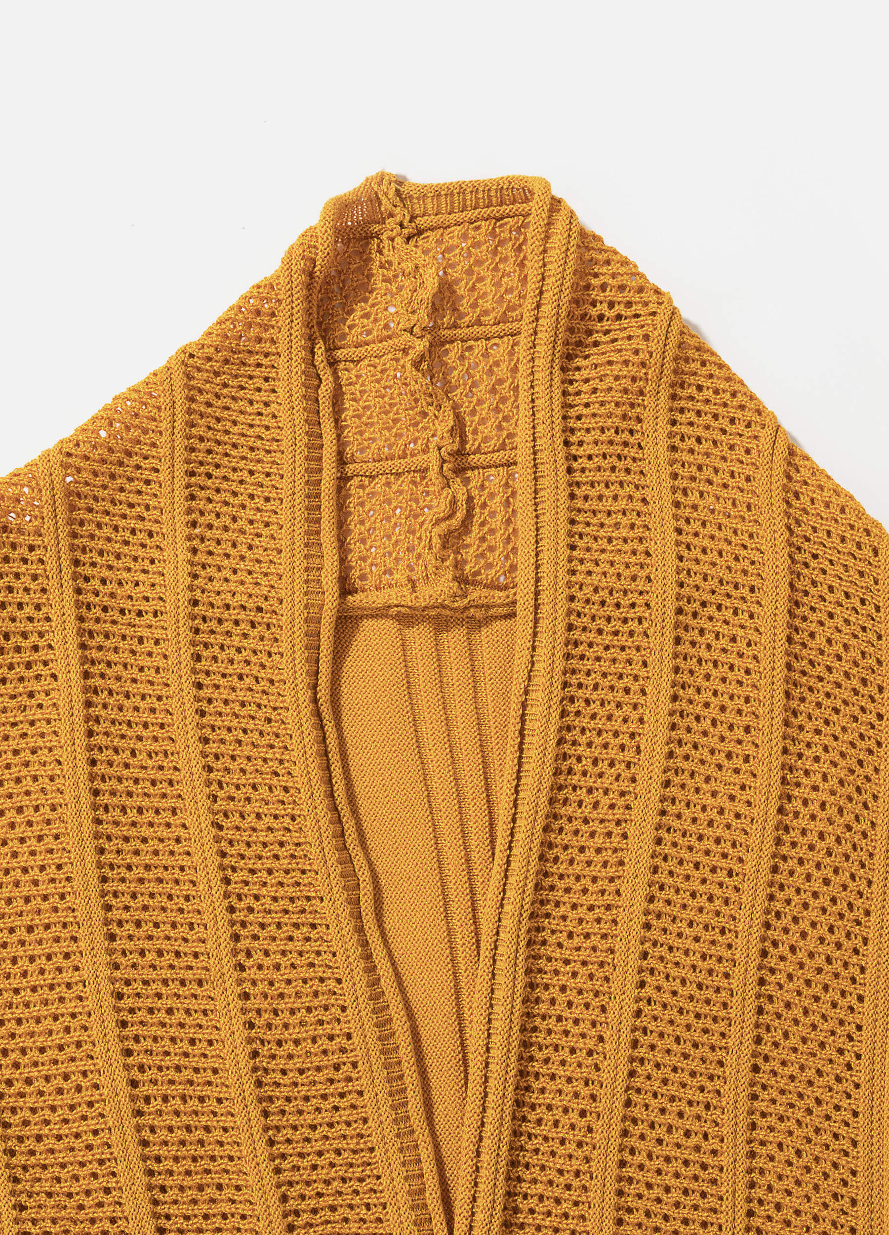 MECALA Women's Long Sleeve Yellow Cardigan