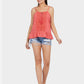 MECALA Women's Solid Tie Front Top