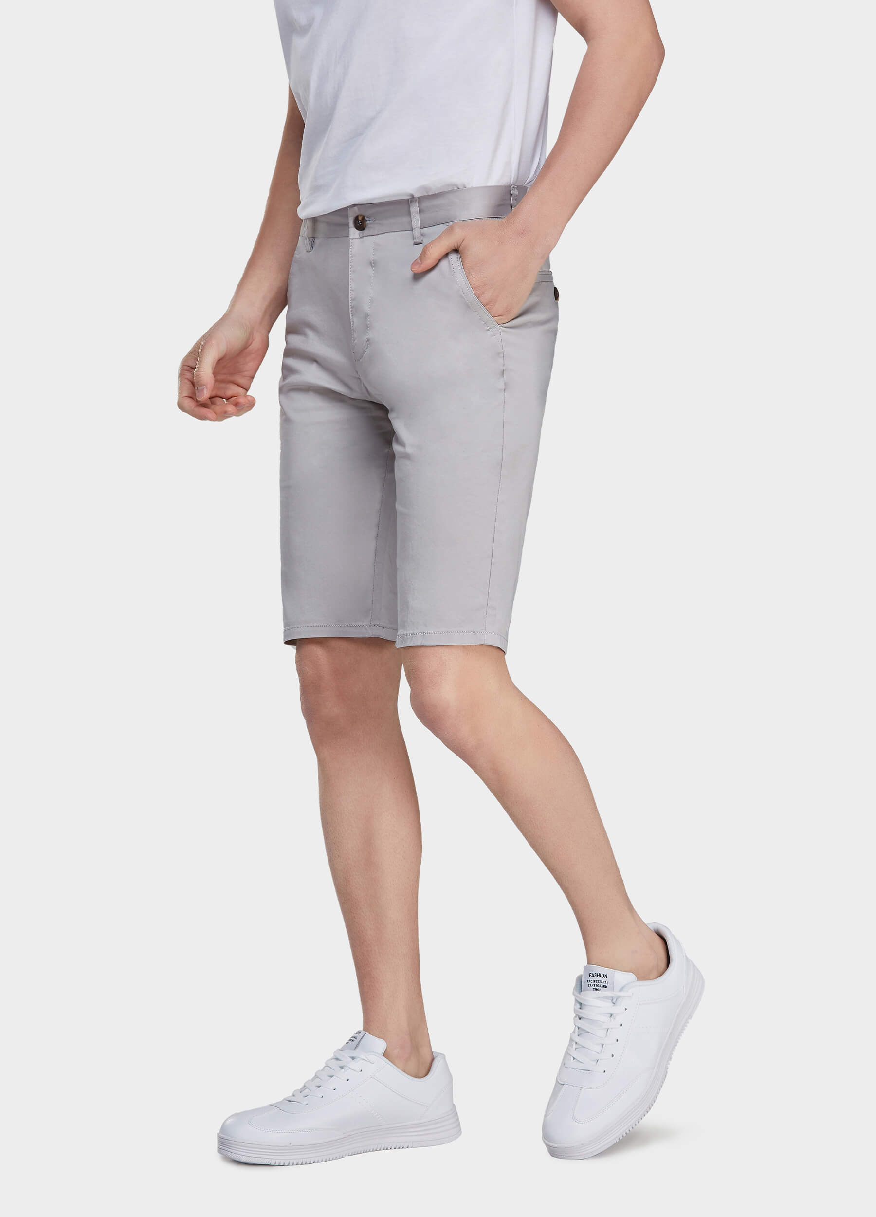 1PA1 Men's Casual Shorts Chino Shorts with Slant Pocket