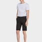 Men's Casual Solid Zipper Fly Button Walk Shorts with Slant Pockets-Black side view