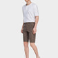 Men's Casual Solid Zipper Fly Button Walk Shorts with Slant Pockets-Brown side view