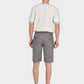 Men's Casual Solid Zipper Fly Button Walk Shorts with Slant Pockets-Grey back view