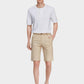 Men's Casual Solid Zipper Fly Button Walk Shorts with Slant Pockets-Beige main view