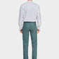 Men's Fall Straight Leg Zip Fly Button Closure Slant Pocket Casual Trousers-Matcha back view