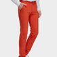 Men's Fall Straight Leg Zip Fly Button Closure Slant Pocket Casual Trousers-Orange