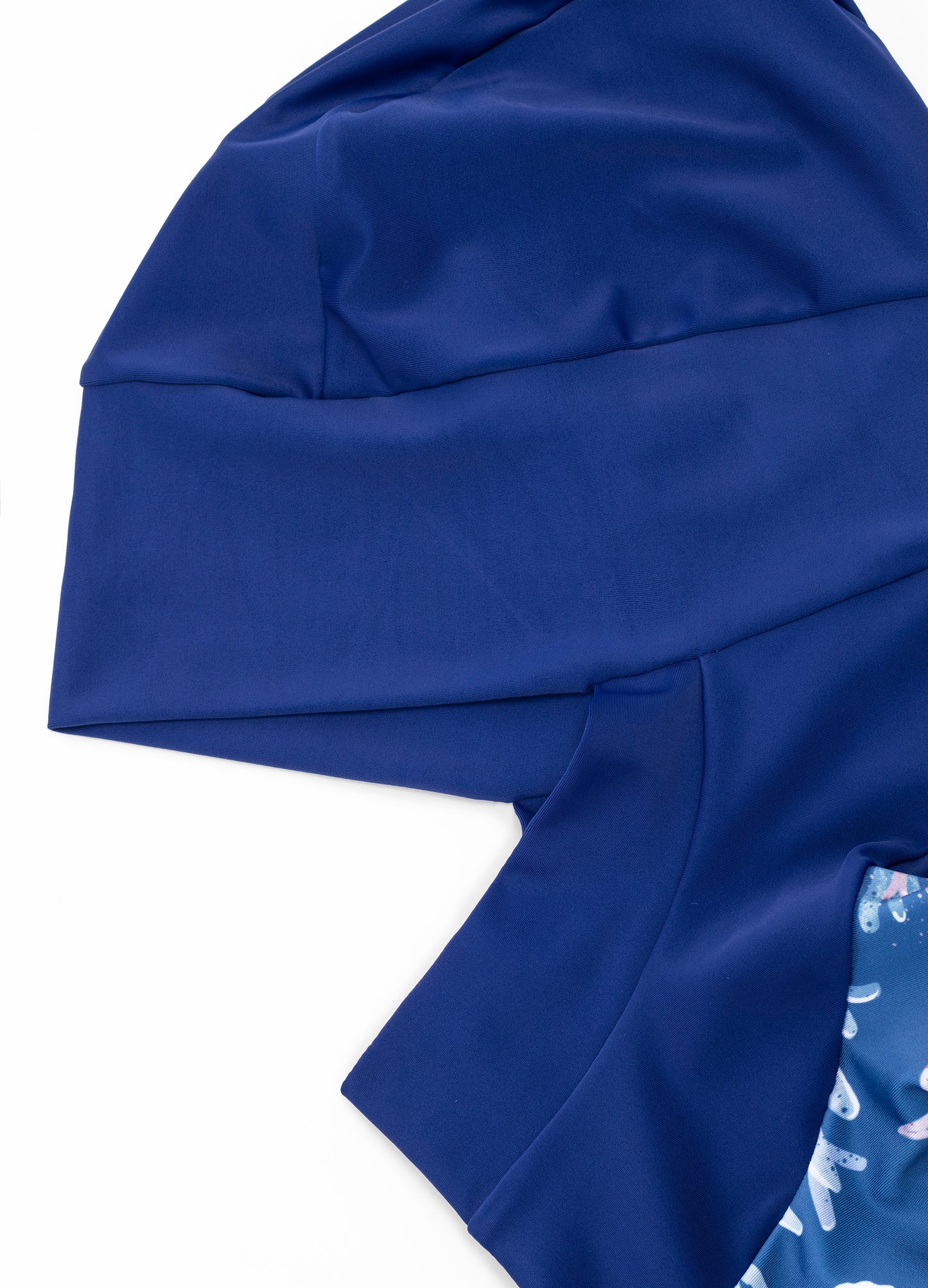 muslim swimming suits/islamic swimming suits/4POSE Women's Floral Print Modest Full Coverage Hijab Swimsuit- Blue base match print pattern headgear