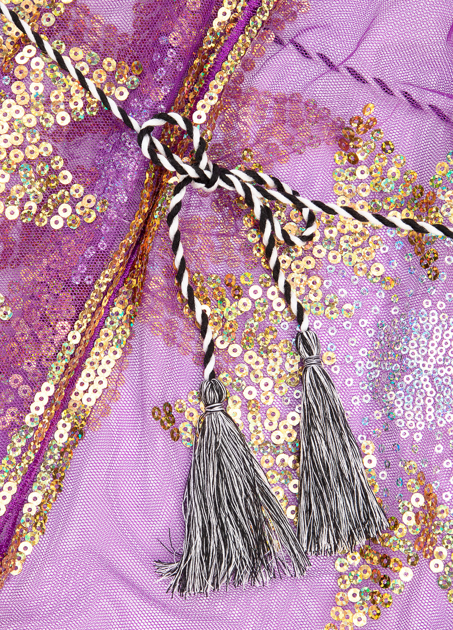 MECALA Women's Floral Sequin Maxi Mesh Kimono Cardigan Plus Size Purple Sheer Cardigan Kftan with Drawstring