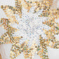 MECALA Women's Floral Sequin Maxi Mesh Kimono Cardigan Plus Size White Sheer Cardigan Kftan with Drawstring