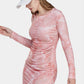 Tie Dye Print Short Pink Bodycon Dress