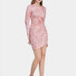 Tie Dye Print Short Pink Bodycon Dress