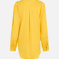 Women's Solid Surplice Neck Satin Top-Yellow back view