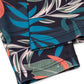 muslim swimming suits/islamic swimming suits/4POSE Women's Tropical Print Peplum Hem Full Coverage Swimsuit-Black base match print pattern cuff detail