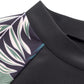 muslim swimming suits/islamic swimming suits/4POSE Women's Tropical Print Peplum Hem Full Coverage Swimsuit-Black base match print pattern neckline