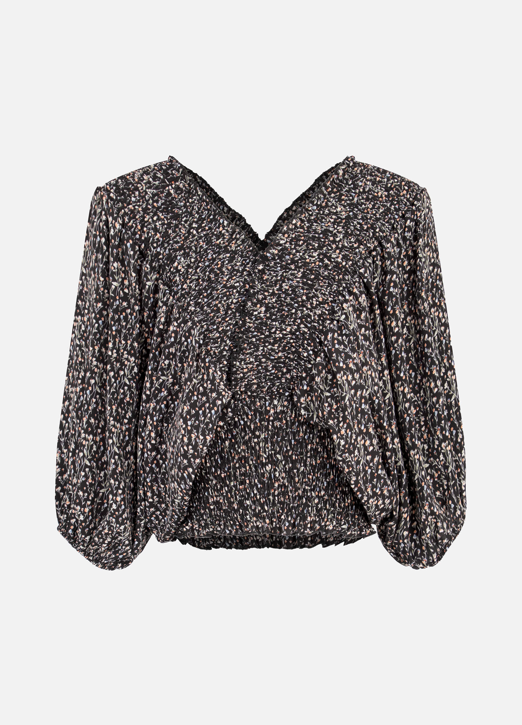 black long sleeve off the shoulder top