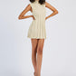 MECALA Women's 2023 Fall Knit Dress Sleeveless Pleated Mini Dress