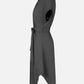 MECALA Women's Short Sleeve Henley Neck High Low Hem Plain Casual Dress With Belt