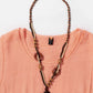 MECALA Women's Plus Size Dress Asymmetrical Hem with Wooden Fox Necklace(Clearance)