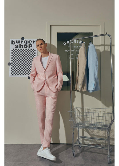 pink men's suit