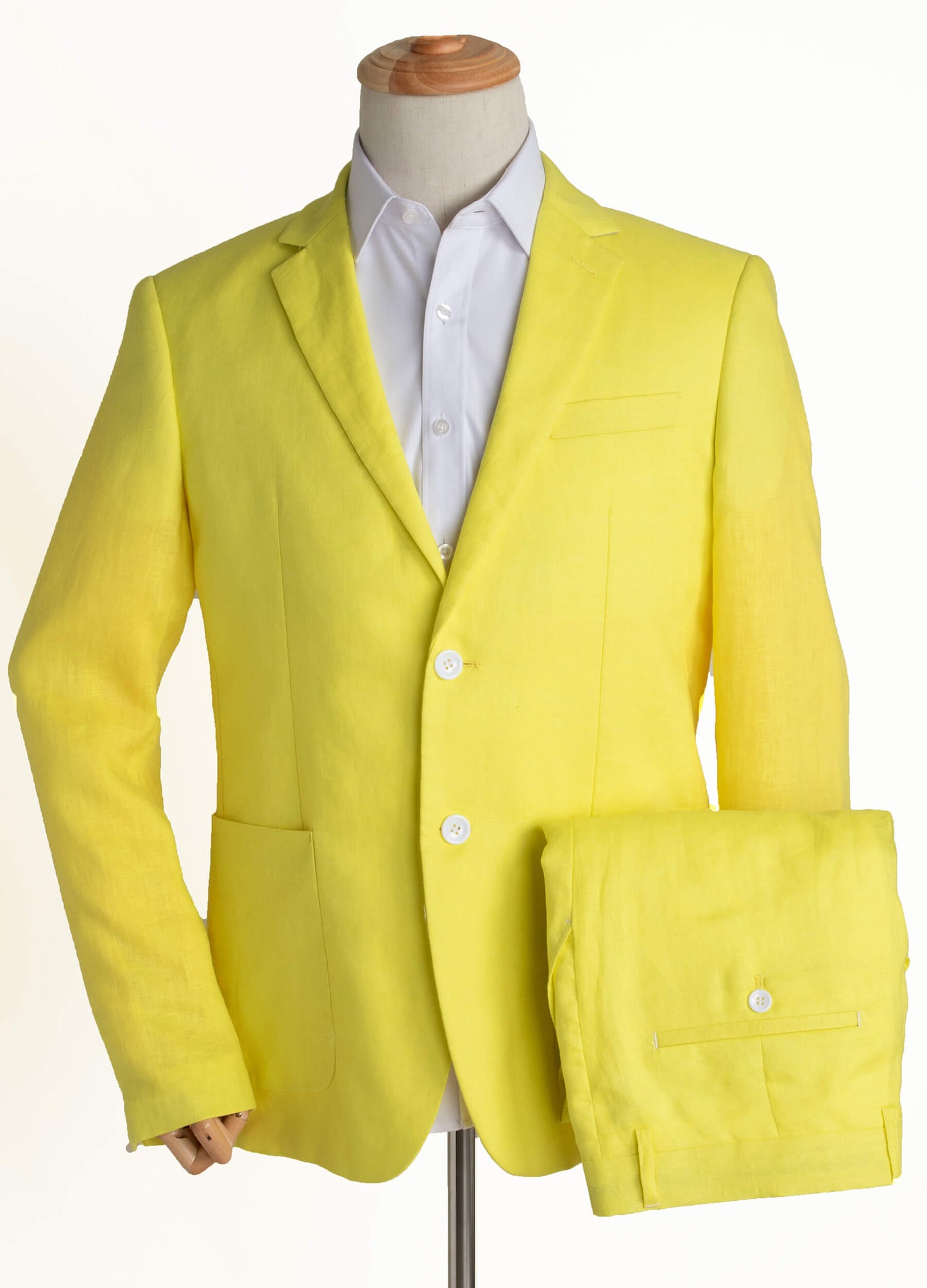 yellow linen suit for men